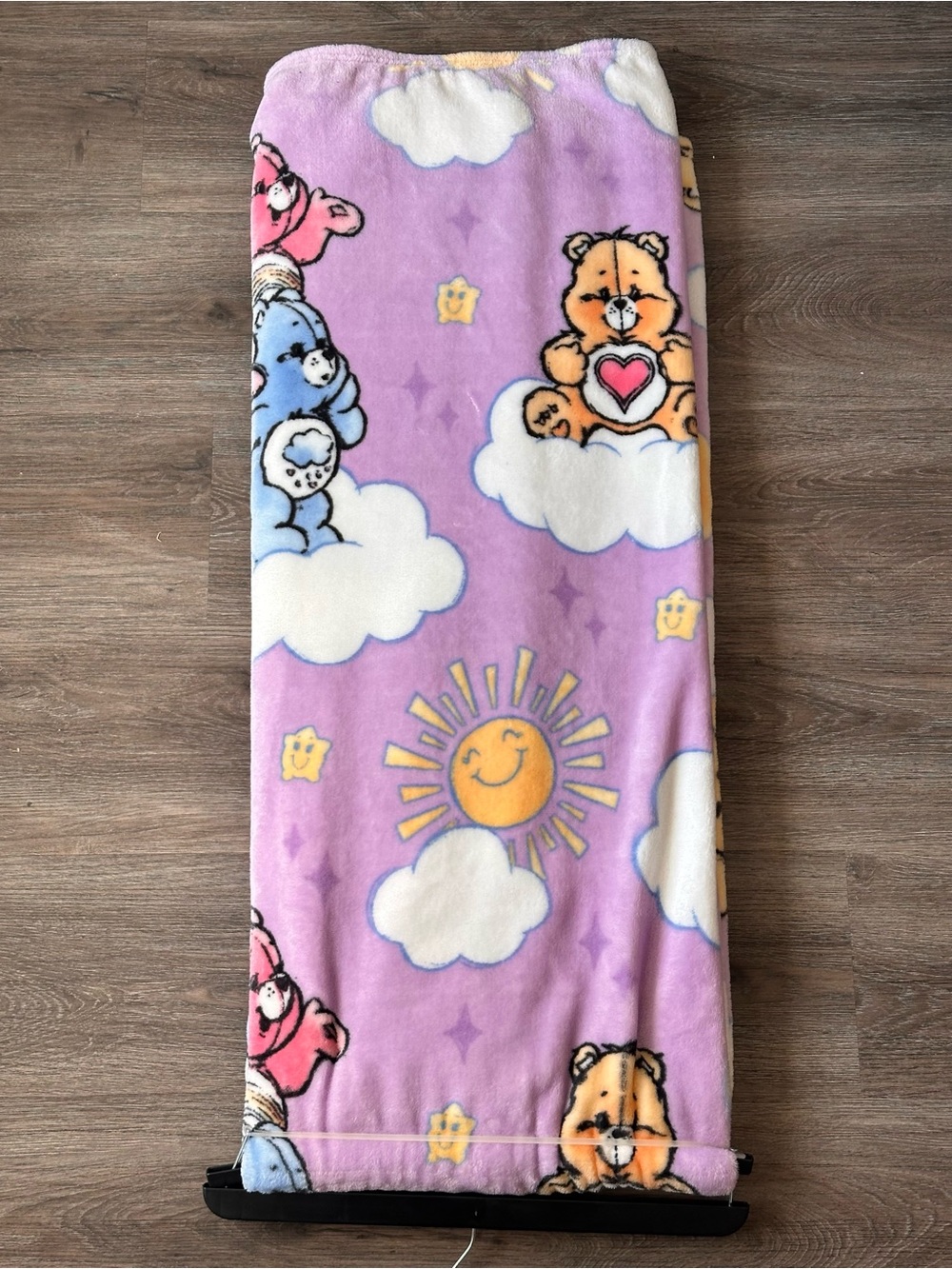 Care Bears Lavender blanket with Cloud & Sun Print